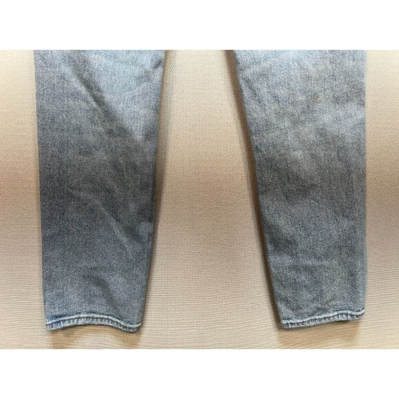 American Eagle Womens Straight Leg Distressed Jeans Denim Size 0 Blue Light Wash - Picture 11 of 11